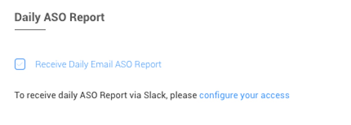 AppTweak ASO Report on slack - step 2